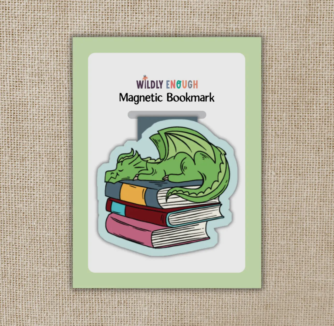 Dragon Sleeping On Bookpile Magnetic Bookmark