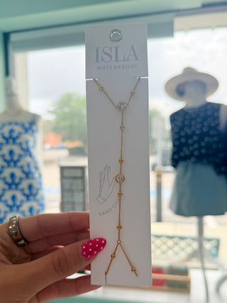 Isla Bezel & Ball Hand Chain