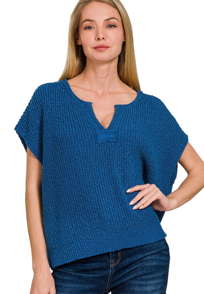Sarah Slit Neck Pullover