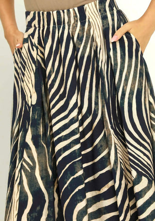 Umgee Wild Side Zebra Maxi Skirt