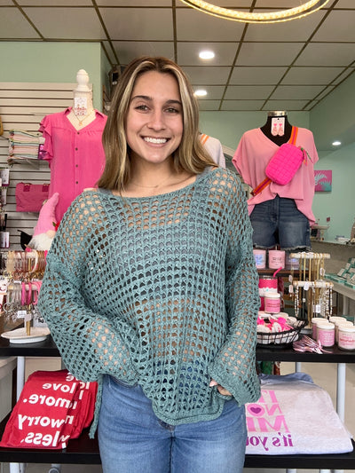 Crochet Net Sweater