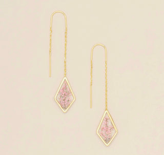 Pressed Flower Thread Earring