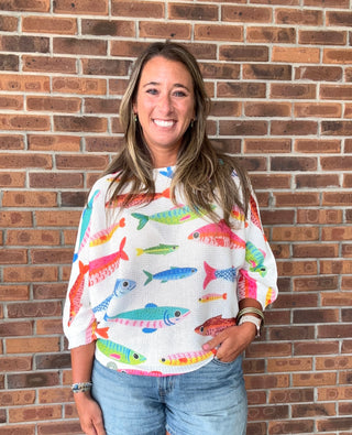 School of Fish One Size Sweater