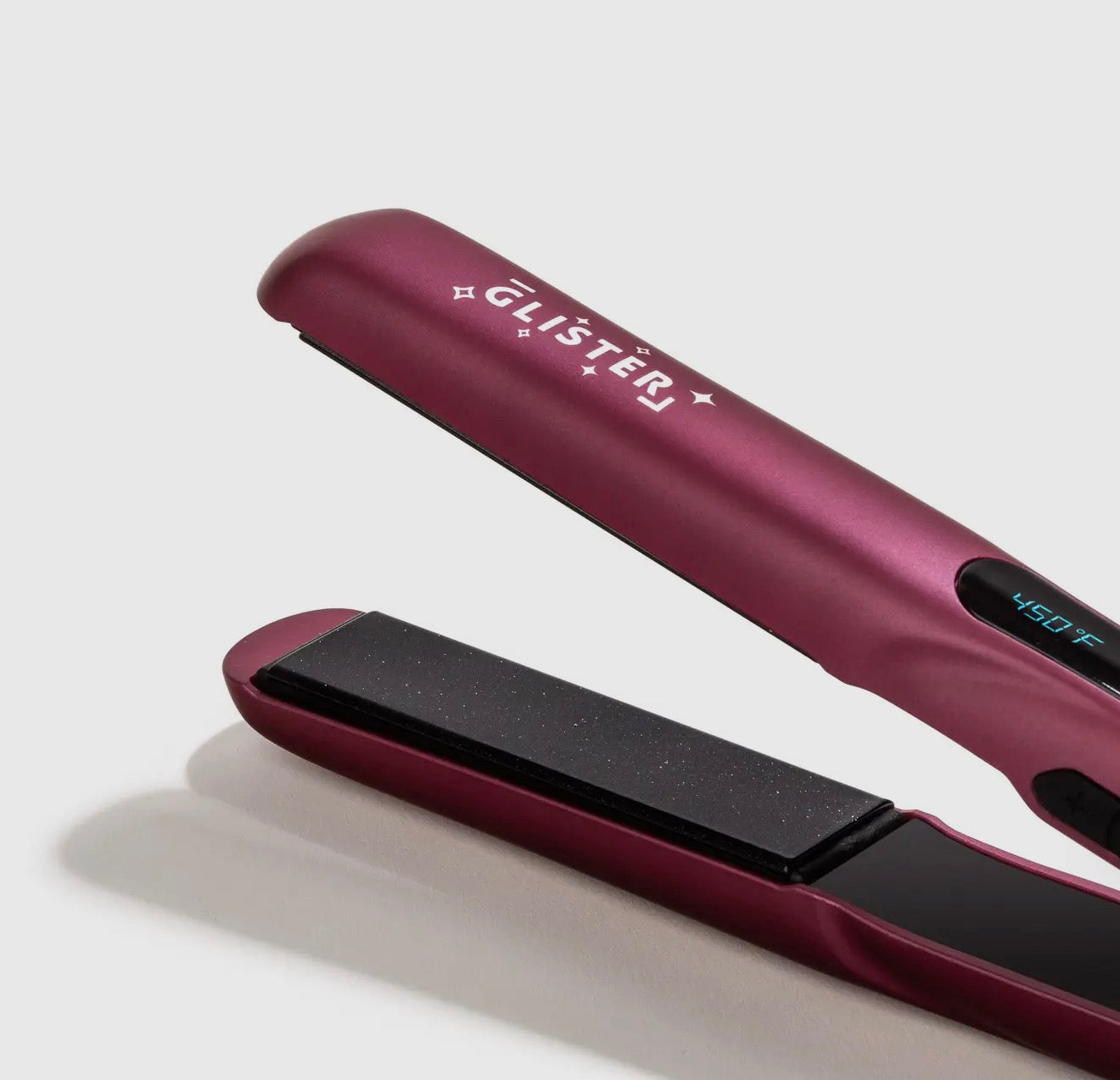 Glister 1.25" Digital Tourmaline Flat Iron Sangria w/ Display