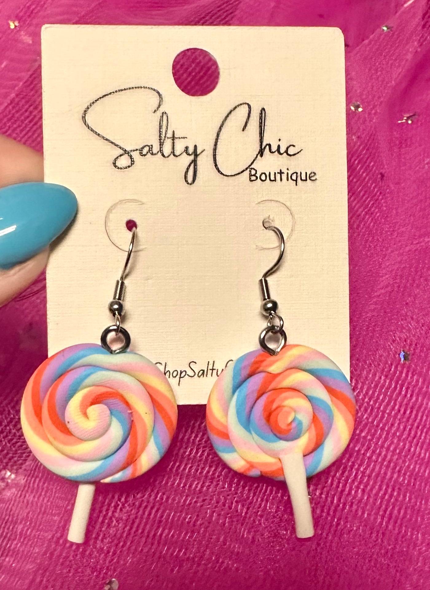 Stay Sweet Lollipop Christmas Earrings