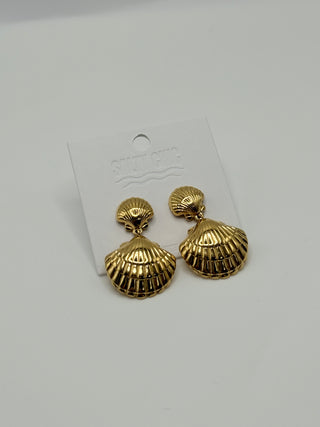 Layered Seashell Earrings