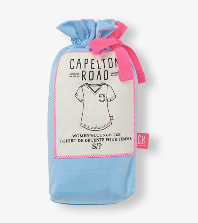 Capelton Road V-Neck PJ Tee In A Bag - Placid Blue