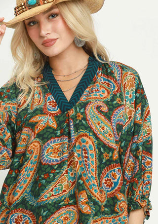 Umgee Painted Paisley Top