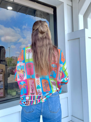 Postage Palm Trees One Size Sweater