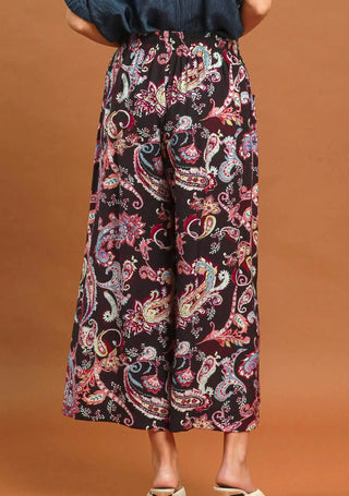 Umgee Bohemian Rhapsody Paisley Wide Leg Pants
