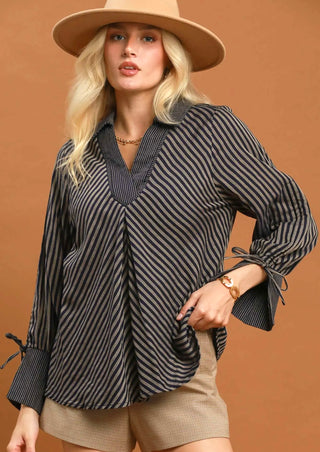 Umgee Harbor Stripe Blouse