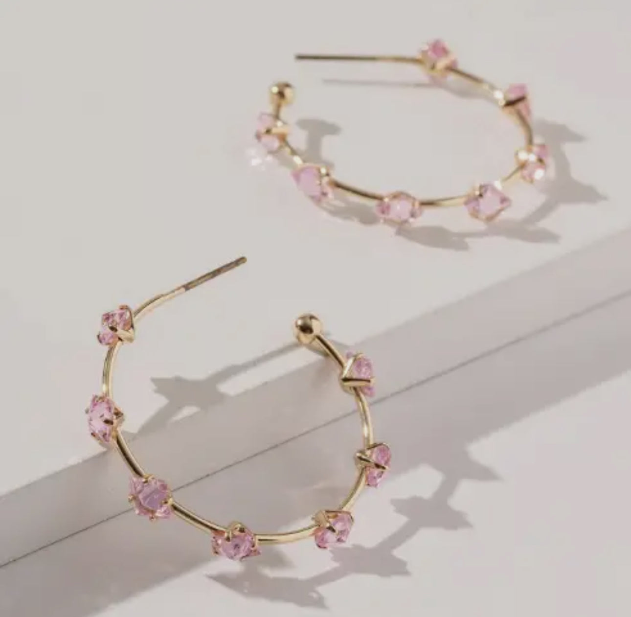 Fancy Free Bling Hoop Earrings