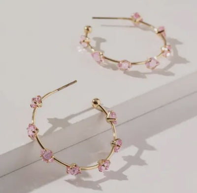Fancy Free Bling Hoop Earrings