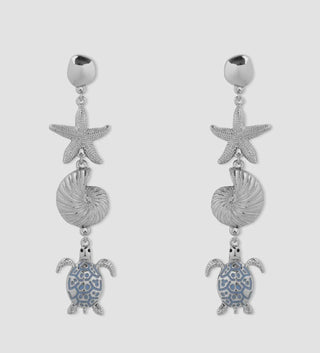 Sea Life Charm Drop Earrings