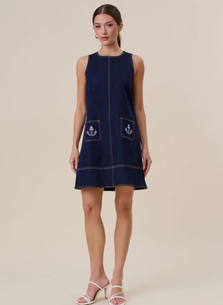 Anchors Away Mini Shift Dress