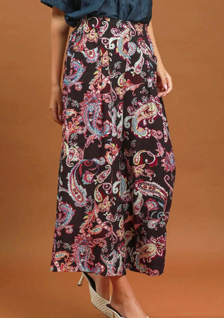 Umgee Bohemian Rhapsody Paisley Wide Leg Pants