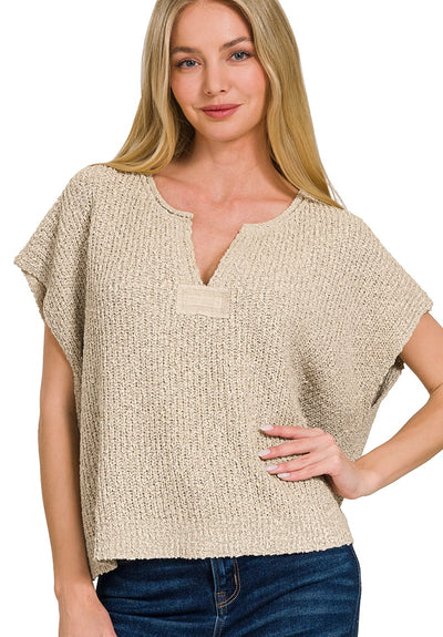 Sarah Slit Neck Pullover