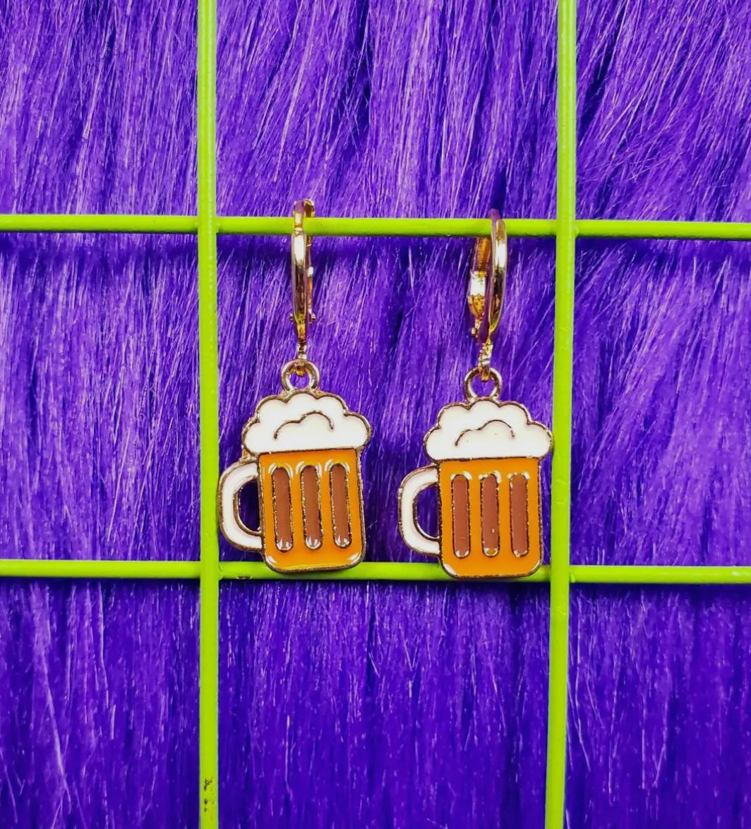 Bottoms Up Beer Earrings