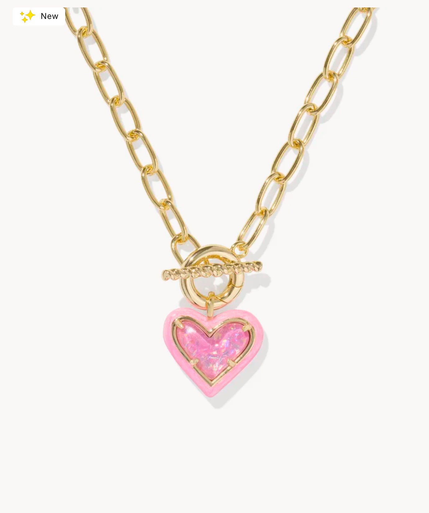 Kendra Scott Ari Heart Enamel Gold Necklace