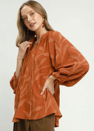 Umgee Autumn Vine Peasant Blouse