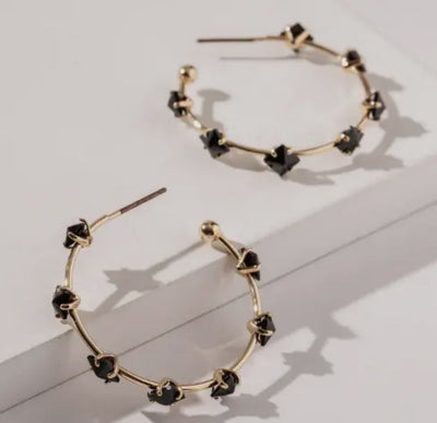 Fancy Free Bling Hoop Earrings