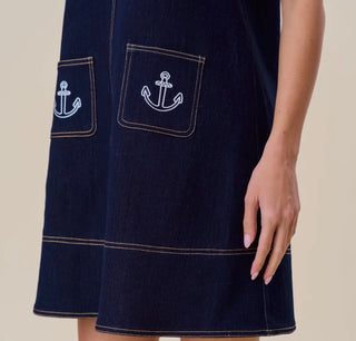 Anchors Away Mini Shift Dress