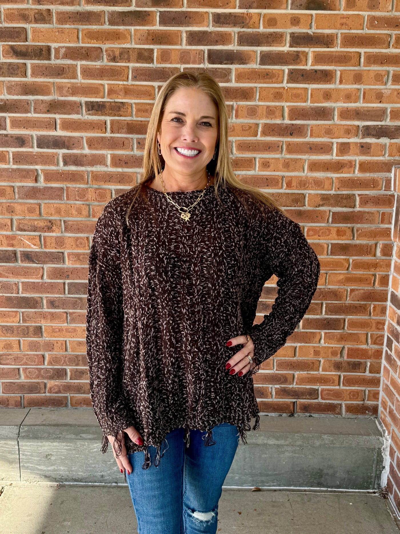 Umgee Cozy Mocha Sweater