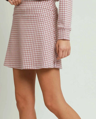 Umgee Blushing Gingham Skort