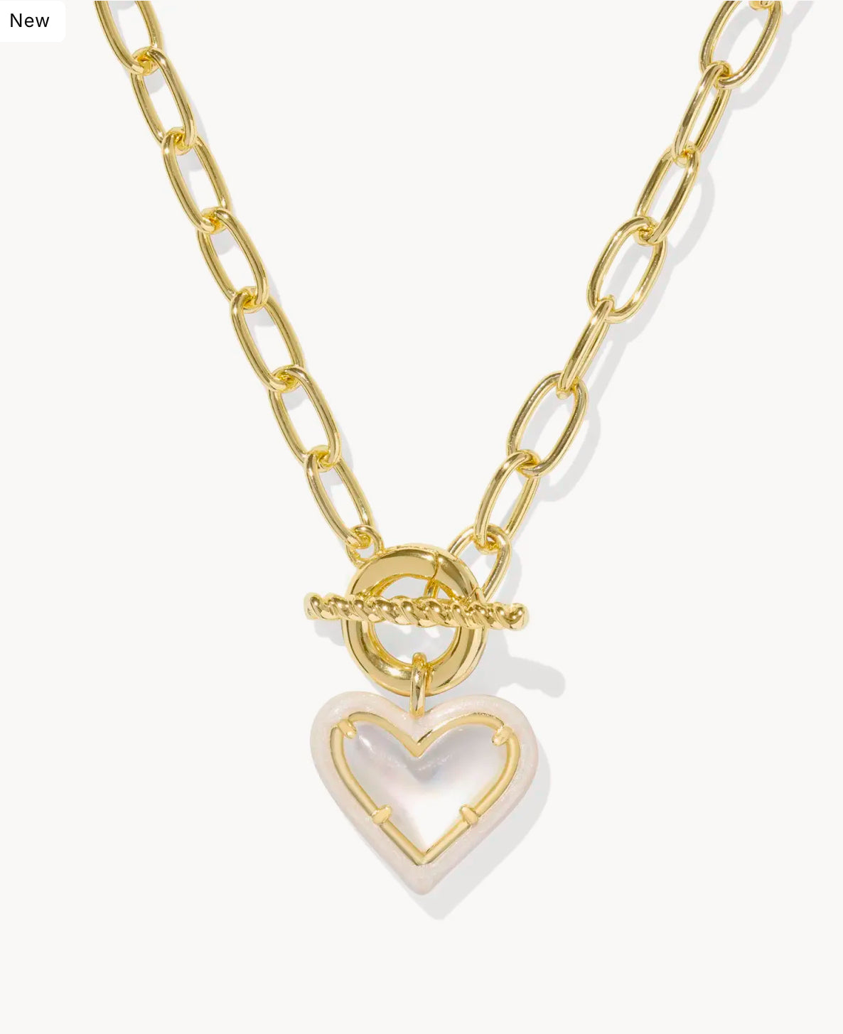 Kendra Scott Ari Heart Enamel Gold Necklace