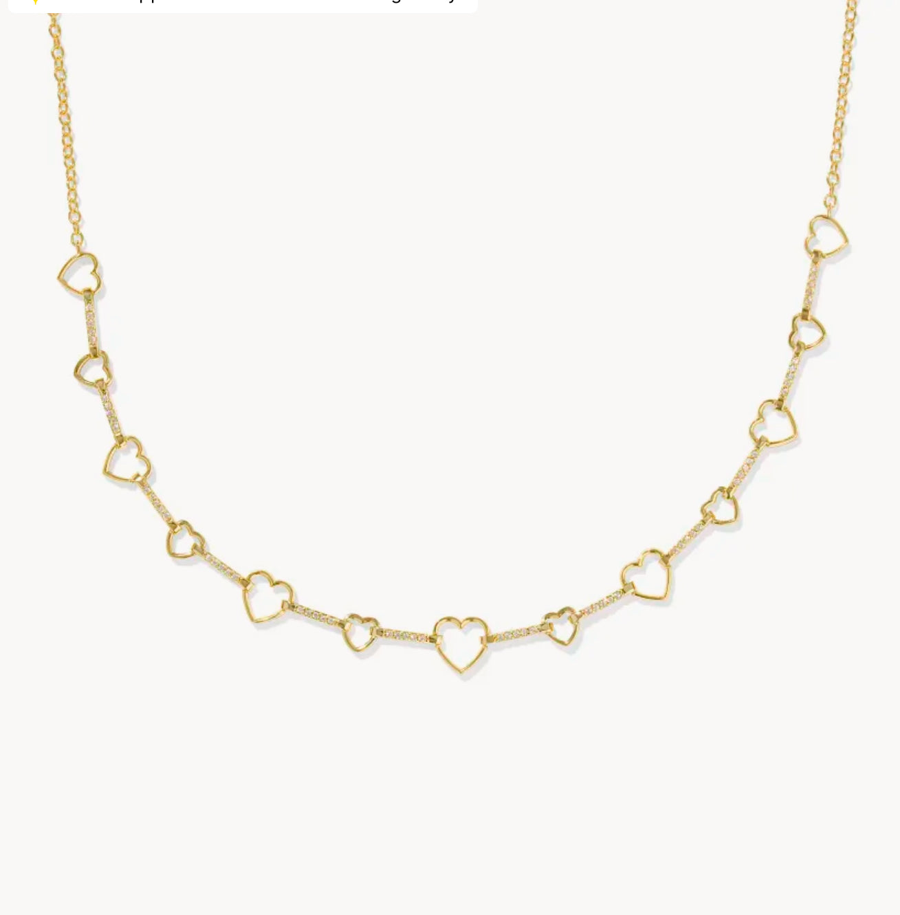 Kendra Scott Haisley Heart Strand Gold Necklace