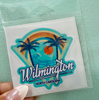 Wilmington NC Beach Scene Medium Sticker