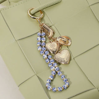 Cowboy Ceramic Beaded Keychain/Bag Charming