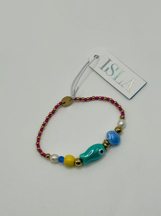 Isla "Stretch of the Sea" Bracelet - Mint Carnivale