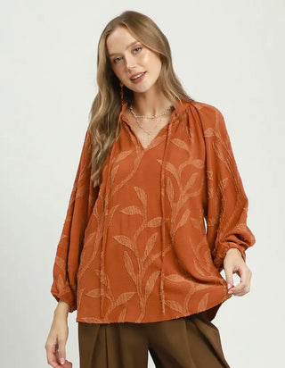 Umgee Autumn Vine Peasant Blouse