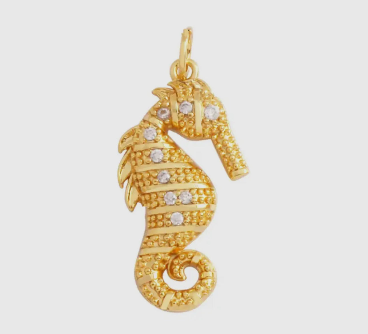 Seahorse CZ Charm