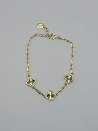 Stia Radiant Clover Chain Bracelet