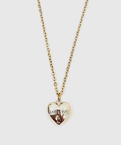 Water Safe Amara Puff Heart Necklace