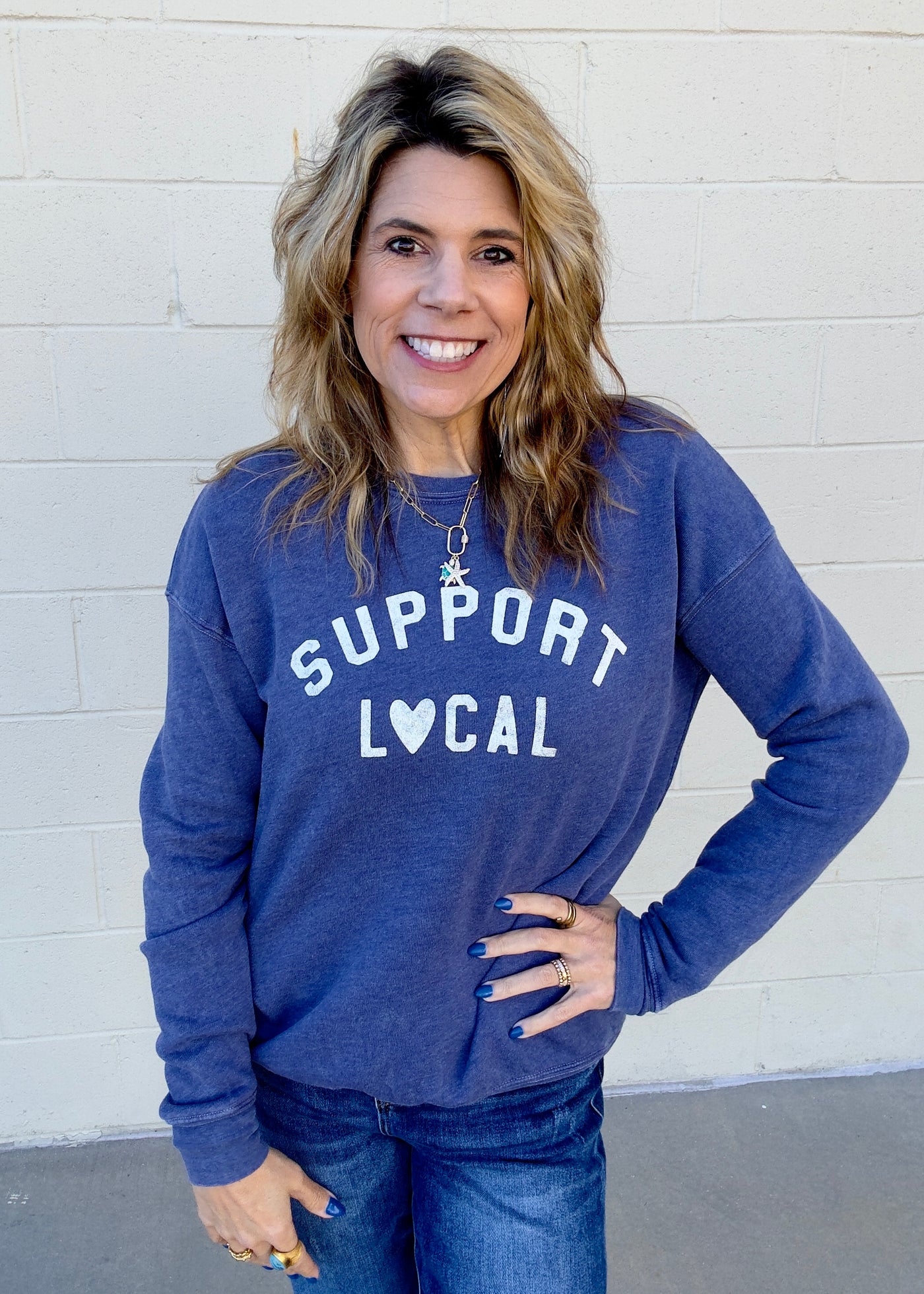 Support Local Mineral Wash Sweatshirt