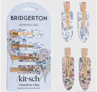 KITSCH Bridgerton x Kitsch Creaseless Clips in Toile in Bloom