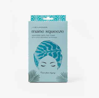 Lemon Lavender Mane Squeeze Reversible Satin Hair Towel