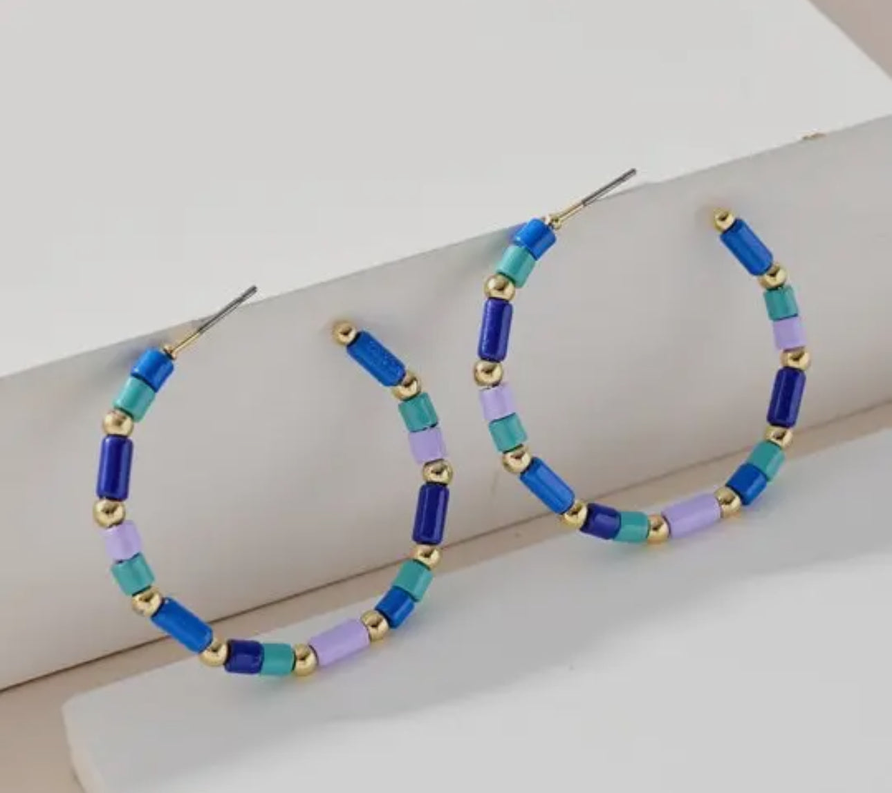 Colorful Enamel Hoop Earrings