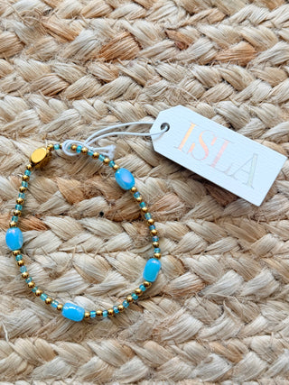 Isla “Here, There, & Everywhere” – Aqua Azure Stretch Bracelet