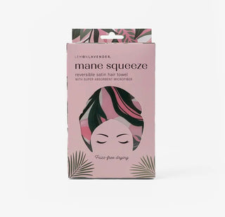 Lemon Lavender Mane Squeeze Reversible Satin Hair Towel