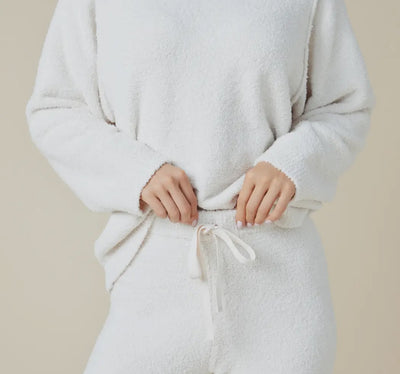 Softies Reverse Seam Marshmallow Crew Neck Lounge Set with Bracelet Sleeve