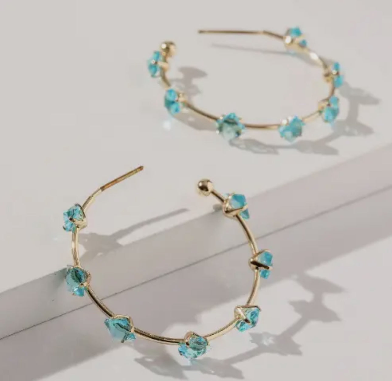 Fancy Free Bling Hoop Earrings