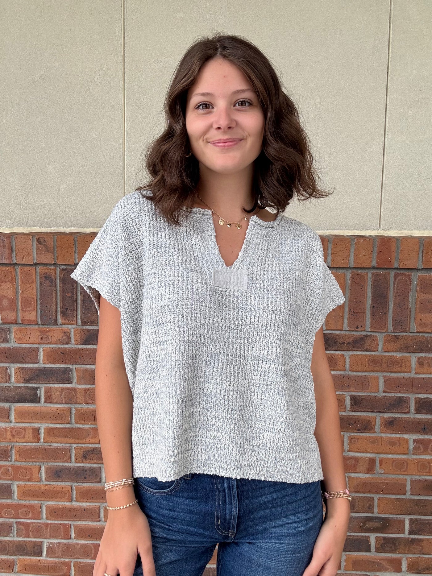 Sarah Slit Neck Pullover