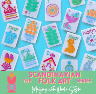 The Scandinavian Folk Art Series Mahjong with Nordic Style