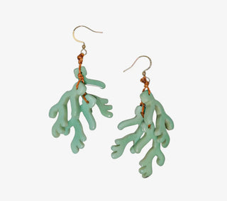 Coral Inspired Hand-carved earrings