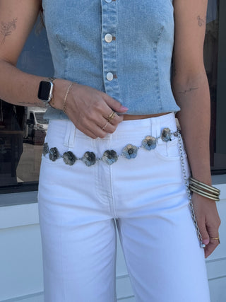 Vintage Flower Chain Belt