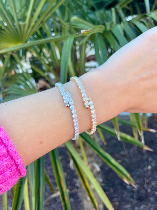 Clear CZ Cuff Bracelet